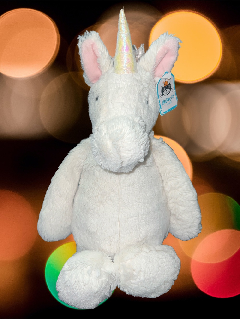 Jellycat London Bashful unicorn Plush Animal 15" Retired
